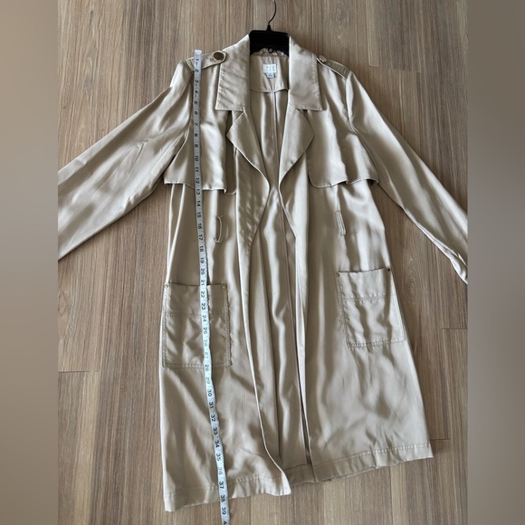 A New Day Trench Coat Jacket Beige Belted Womens S Preppy Classic Old Money - Picture 9 of 11